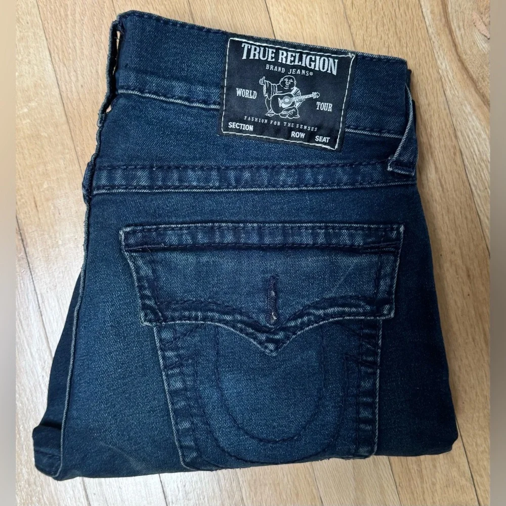 True Religion Men's Dark Blue Relaxed Slim Jeans Size 32